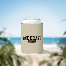 Load image into Gallery viewer, Light Gray Can Cooler Sleeve/ Black One Bravo Logo