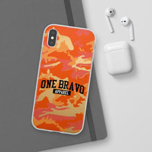 Load image into Gallery viewer, One Bravo Orange Camo Flexi Phone Case