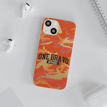 Load image into Gallery viewer, One Bravo Orange Camo Flexi Phone Case