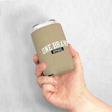 Load image into Gallery viewer, Digital Camo Sand Can Cooler Sleeve/White One Bravo Logo