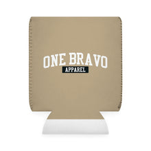 Load image into Gallery viewer, Digital Camo Sand Can Cooler Sleeve/White One Bravo Logo