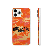 Load image into Gallery viewer, One Bravo Orange Camo Flexi Phone Case