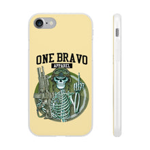 Load image into Gallery viewer, One Bravo Skeleton Middle Finger Flexi Phone Case