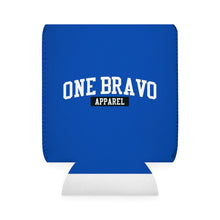 Load image into Gallery viewer, Blue Can Cooler Sleeve/ White One Bravo Logo