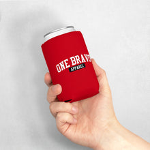 Load image into Gallery viewer, Red Can Cooler Sleeve/ White One Bravo Logo