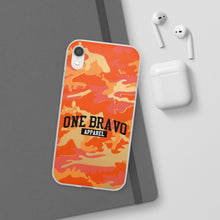 Load image into Gallery viewer, One Bravo Orange Camo Flexi Phone Case