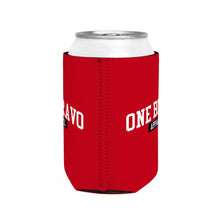 Load image into Gallery viewer, Red Can Cooler Sleeve/ White One Bravo Logo