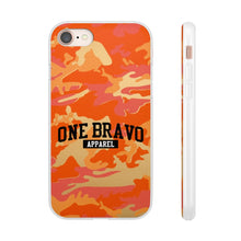 Load image into Gallery viewer, One Bravo Orange Camo Flexi Phone Case