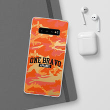 Load image into Gallery viewer, One Bravo Orange Camo Flexi Phone Case