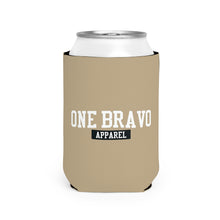 Load image into Gallery viewer, Digital Camo Sand Can Cooler Sleeve/White One Bravo Logo