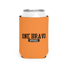 Load image into Gallery viewer, Orange Can Cooler Sleeve/ Black One Bravo Logo