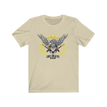 Load image into Gallery viewer, One Bravo Bald Eagle w/Guns Unisex Jersey Tee