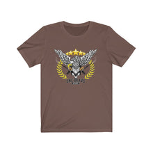 Load image into Gallery viewer, One Bravo Bald Eagle w/Guns Unisex Jersey Tee
