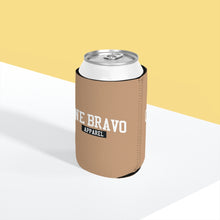 Load image into Gallery viewer, Light Brown  Can Cooler Sleeve/ White One Bravo Logo