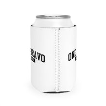 Load image into Gallery viewer, White Can Cooler Sleeve/ Black One Bravo Logo