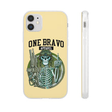 Load image into Gallery viewer, One Bravo Skeleton Middle Finger Flexi Phone Case