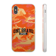 Load image into Gallery viewer, One Bravo Orange Camo Flexi Phone Case