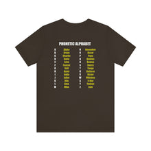 Load image into Gallery viewer, Phonetic Alphabet Unisex Tee