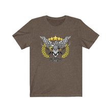 Load image into Gallery viewer, One Bravo Bald Eagle w/Guns Unisex Jersey Tee