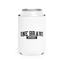 Load image into Gallery viewer, White Can Cooler Sleeve/ Black One Bravo Logo