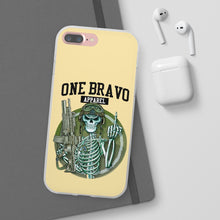 Load image into Gallery viewer, One Bravo Skeleton Middle Finger Flexi Phone Case