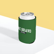 Load image into Gallery viewer, Forest Green Can Cooler Sleeve/ White One Bravo Logo