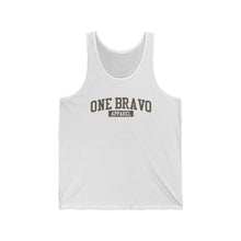 Load image into Gallery viewer, Gray One Bravo Logo Unisex Tank