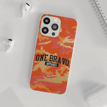 Load image into Gallery viewer, One Bravo Orange Camo Flexi Phone Case