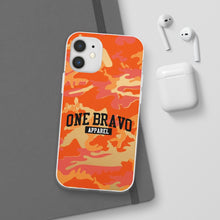 Load image into Gallery viewer, One Bravo Orange Camo Flexi Phone Case