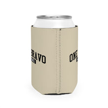 Load image into Gallery viewer, Light Gray Can Cooler Sleeve/ Black One Bravo Logo