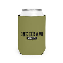 Load image into Gallery viewer, Olive Can Cooler Sleeve/ Black One Bravo Logo