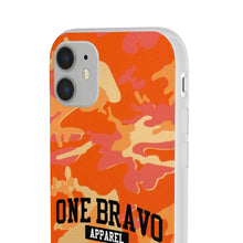 Load image into Gallery viewer, One Bravo Orange Camo Flexi Phone Case