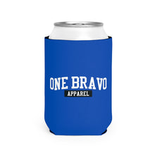 Load image into Gallery viewer, Blue Can Cooler Sleeve/ White One Bravo Logo