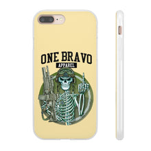 Load image into Gallery viewer, One Bravo Skeleton Middle Finger Flexi Phone Case
