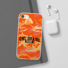 Load image into Gallery viewer, One Bravo Orange Camo Flexi Phone Case