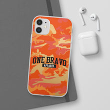 Load image into Gallery viewer, One Bravo Orange Camo Flexi Phone Case