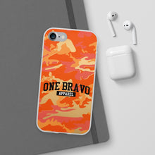 Load image into Gallery viewer, One Bravo Orange Camo Flexi Phone Case