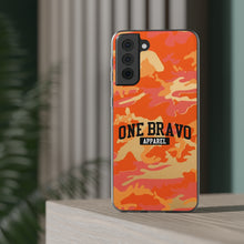 Load image into Gallery viewer, One Bravo Orange Camo Flexi Phone Case
