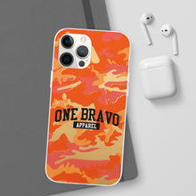 Load image into Gallery viewer, One Bravo Orange Camo Flexi Phone Case