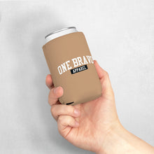 Load image into Gallery viewer, Light Brown  Can Cooler Sleeve/ White One Bravo Logo