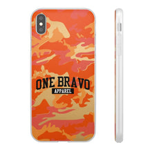 Load image into Gallery viewer, One Bravo Orange Camo Flexi Phone Case