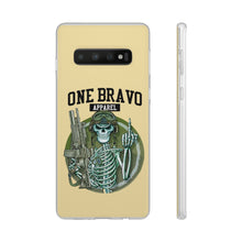 Load image into Gallery viewer, One Bravo Skeleton Middle Finger Flexi Phone Case