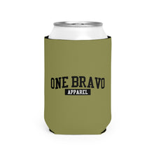 Load image into Gallery viewer, Olive Can Cooler Sleeve/ Black One Bravo Logo