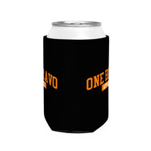 Load image into Gallery viewer, Black Can Cooler Sleeve/ Orange One Bravo Logo