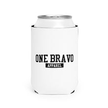 Load image into Gallery viewer, White Can Cooler Sleeve/ Black One Bravo Logo