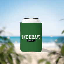 Load image into Gallery viewer, Forest Green Can Cooler Sleeve/ White One Bravo Logo