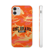Load image into Gallery viewer, One Bravo Orange Camo Flexi Phone Case