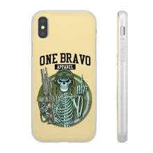 Load image into Gallery viewer, One Bravo Skeleton Middle Finger Flexi Phone Case