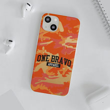 Load image into Gallery viewer, One Bravo Orange Camo Flexi Phone Case