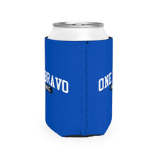 Load image into Gallery viewer, Blue Can Cooler Sleeve/ White One Bravo Logo